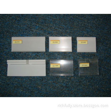 Small Clear Plastic Holders Price Tags for supermarket metal hook